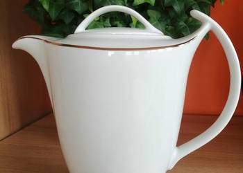 Porcelanowy komplet do kawy, imbryk, waza