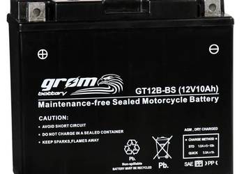 Akumulator GROM GT12B-BS YT12B-BS 12V 10Ah 180A L+