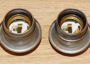 Oprawka E27, SIN ON-12T NOWA, metal, ceramika, bakelit PRL RETRO