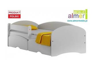 BIANCO N23SB MDF łóżko dziecięce z Szufladami 160/80