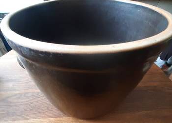 Garnek kamienny, polewany do kiszenia kapusty lub ogórków