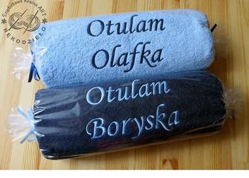 Ręcznik z HAFTEM napisem IMIĘ prezent DZIEŃ DZIECKA urodziny