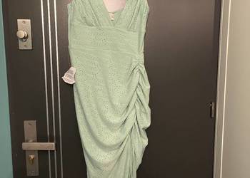 Asos sukienka koktajlowa mietowa marszczona nowa roz.38