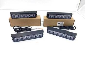 zestaw 4szt po 18W stroboskopów pomarańczowych LED