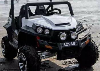 Auto samochód na akumulator GRAND BUGGY 4x4 jeep dwuosobowy autko dżip biał