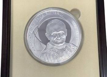 500 złotych 2014 r. - Kanonizacja Jana Pawła II (1 kg Ag999) - St. L