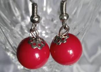 POSREBRZANE KOLCZYKI Z CZERWONĄ JARZĘBINĄ POSREBRZANE KOLCZYKI Z CZERWONĄ JARZĘBINĄ