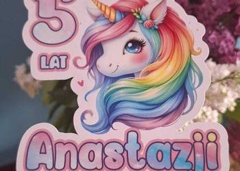 Topper urodzinowy na tort z imieniem