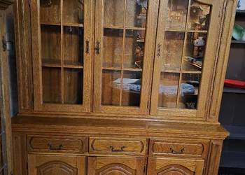 Witryna kredens dębowy komoda z witryną biblioteka serwantka !!