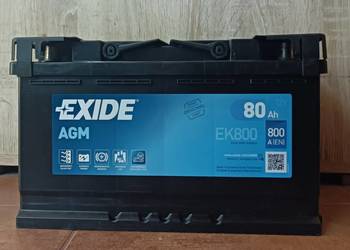 Akumulator 80Ah 800A EXIDE AGM P+ ŁÓDŹ