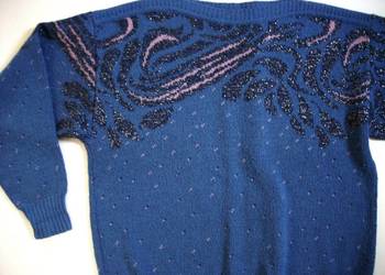 Ciepły Sweter Srebrna Nić Vintage 38 40
