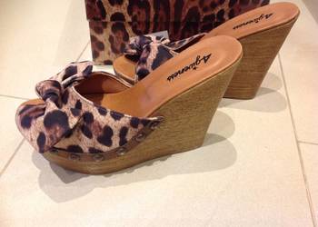 Klapki Buty na Platformie Damskie 4 Giveness rozm 35 Panterka NOWE