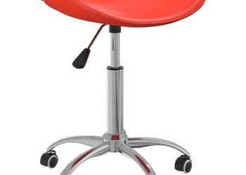 Taboret kosmetyczny czerwony sztuczna skóra WM-323685