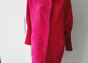 40-44 Różowa angora z kapturem,nowa 40-44 Różowa angora z kapturem,nowa