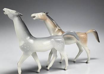 Galopujące konie Miklós Veress Hollohaza Węgry lata 60te unikalna