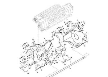 John Deere 960 - Uchwyt DC213686 (Podbieracz)