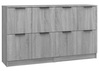 Komody 2 szt. szary dąb 60x30x70 cm materiał drewnopochodny WM-3115810