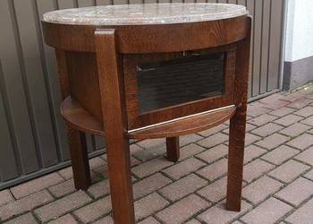 Stolik Barek Okrągły ART-DECO Dębowy Stary Antyk Po Renowacji Okazja.