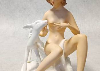 WALLENDORF Dziewczynka z sarną Kolekcjonerski Schaubach Kunst WALLENDORF Dziewczynka z sarną Kolekcjonerski Schaubach Kunst