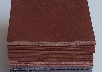 Skóra Kwadrat 8 x 8 cm (30 sztuk) Licowa Włoska Brązy Mix (45)