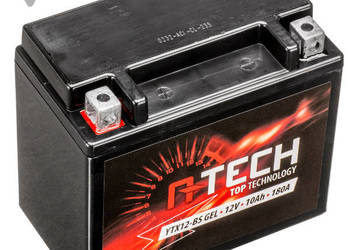 AKUMULATOR ŻEL YTX12-BS GEL, 10Ah, 180A A-TECH