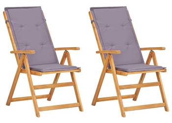 vidaXL Rozkładane krzesła ogrodowe, 2 szt.(SKU:45936)
