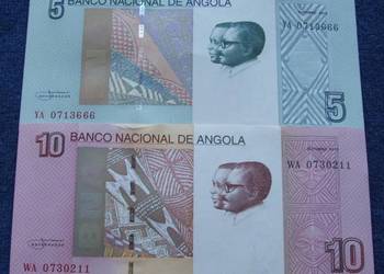 ANGOLA Kolekcjonerskie Banknoty Zestaw - 2 sztuki UNC