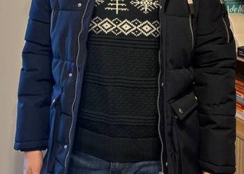 Reserved Kurtka z kapturem Granatowa Rozmiar S