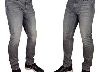 Męskie jeansy Calvin Klein Jeans - Slim Taper - szare - W38/L32 oryg. nowe