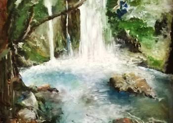Akryl na płótnie Źródła Jordanu 70 x 50 cm