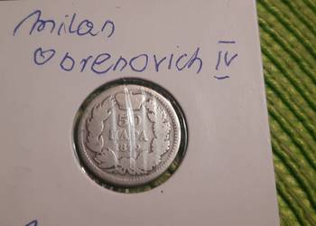 moneta srebrna Księstwa Serbii z 1879r