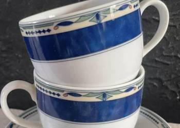 Dwie filiżanki plus podstawka porcelana Książ