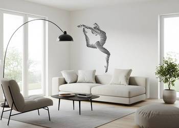 NAKLEJKA OZDOBNA NA ŚCIANĘ 160cm X 108cm BEZ TŁA TANCERKA 3D