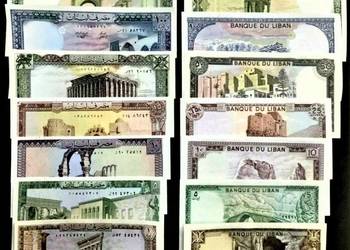 LIBAN 1980-1988-komplet 7 banknotów UNC! GRATIS WYSYŁKA!