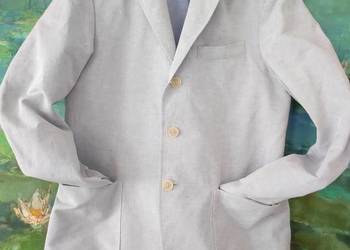 Massimo Dutti Marynarka garniturowa lniana casualowa nowoczesna ponadczasow