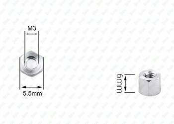 M3X6 ALUMINIOWA NAKRĘTKA ZŁĄCZNA PRZEDŁUŻANA TULEJKA DYSTANSOWA GWINTOWANA