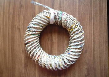 Duży Wianek baza do stroików Origami z gazet Jak Nowy