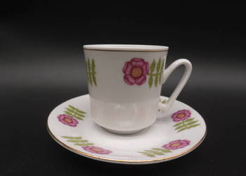 Filiżanka espresso/mokka – Chińska Porcelana Tangshan – Motyw Kwiatowy