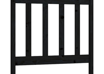 Wezgłowie łóżka czarne 106x4x100 cm lite drewno sosnowe WM-817779