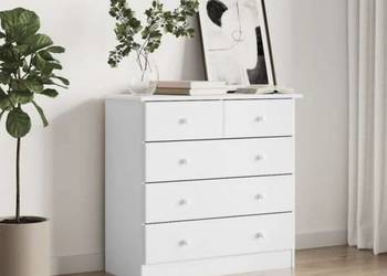 Komoda biała drewno sosnowe 77x35x73