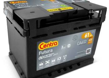 Akumulator 61Ah 600A Centra FUTURA  PRAWY PLUS