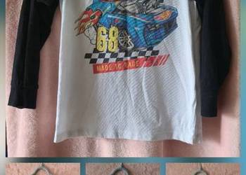 Zestaw chłopięcy 122 4x bluzka Hot Wheels Sinsay auta