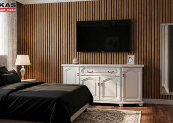 Komoda Biała Śliczna Dąb Biały Bekas Lakierowana