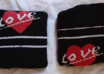 Czarne ocieplacze na nadgarski Love wysyłka Czarne ocieplacze na nadgarski Love wysyłka