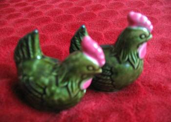 Sól i pieprz - kury - 7 x 6 x 4 cm Solniczka i pieprzniczka Japonia