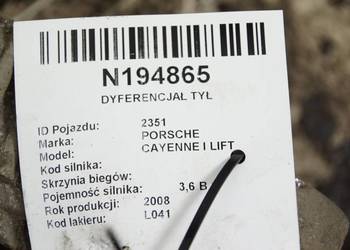 DYFERENCJAŁ TYŁ PORSCHE CAYENNE I LIFT 4460310019