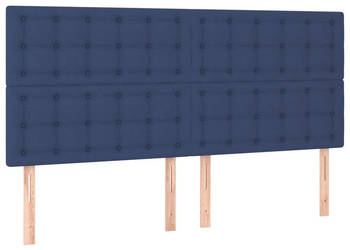 Zagłówki do łóżka 4 szt. niebieskie 90x5x78/88 cm tkanina WM-3116786