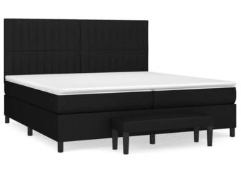 Łóżko z Materacem Kontynentalne Czarne Do Sypialni 200x200 cm WM-3136783
