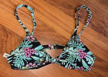 Góra od bikini superdry rozmiar S tropikalne kwiaty monstera