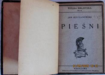 Pieśni, Jana Kochanowskiego w wydaniu międzywojennym